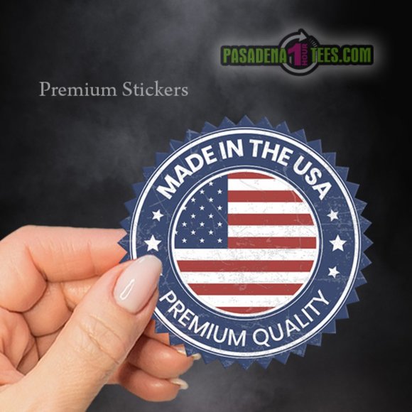 Made in the USA, Premium Quality Satin Finish Waterproof Round Stickers - Picture 1 of 3
